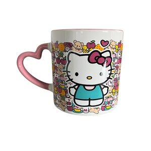 Sanrio Pink-Handled Ceramic Mug with Printed Base